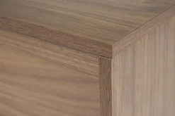 Table basse relevable rectangulaire bois foncé finition noyer et métal noir L100 cm KANE