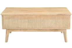 Table basse relevable rectangulaire bois clair manguier massif L100 cm ALDA