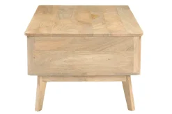 Table basse relevable rectangulaire bois clair manguier massif L100 cm ALDA