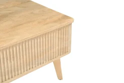 Table basse relevable rectangulaire bois clair manguier massif L100 cm ALDA