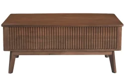 Table basse relevable rectangulaire bois foncé manguier massif L100 cm ALDA