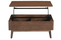 Table basse relevable rectangulaire bois foncé manguier massif L100 cm ALDA