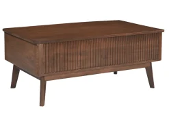 Table basse relevable rectangulaire bois foncé manguier massif L100 cm ALDA