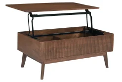 Table basse relevable rectangulaire bois foncé manguier massif L100 cm ALDA