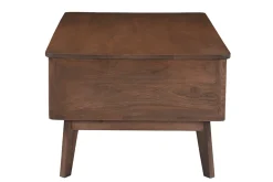 Table basse relevable rectangulaire bois foncé manguier massif L100 cm ALDA
