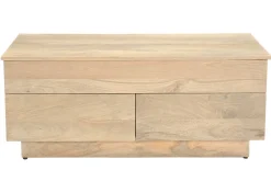 Table basse relevable rectangulaire bois clair manguier massif L102 cm NEXO