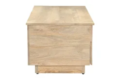 Table basse relevable rectangulaire bois clair manguier massif L102 cm NEXO