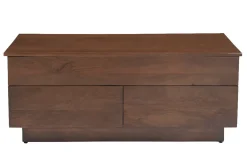 Table basse relevable rectangulaire bois foncé manguier massif L102 cm NEXO