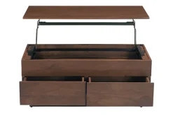 Table basse relevable rectangulaire bois foncé manguier massif L102 cm NEXO