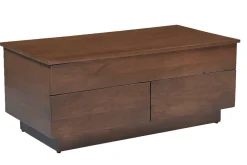 Table basse relevable rectangulaire bois foncé manguier massif L102 cm NEXO