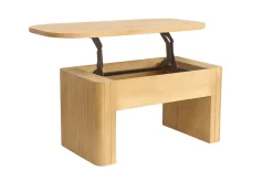 Table basse relevable rectangulaire bois manguier massif L100 cm LATIGO