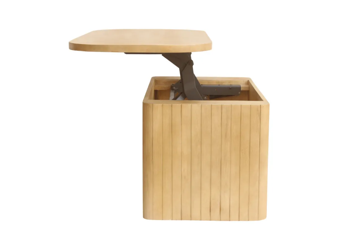 Table basse relevable rectangulaire bois manguier massif L100 cm LATIGO