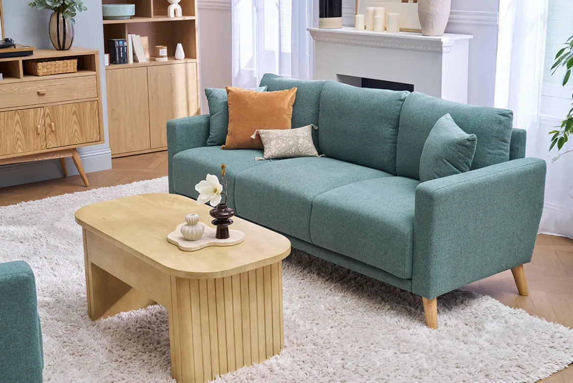 Table basse relevable rectangulaire bois manguier massif L100 cm LATIGO