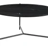 Table basse ronde design en marbre noir D90 cm BUMCELLO