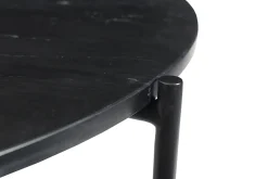 Table basse ronde design en marbre noir D90 cm BUMCELLO
