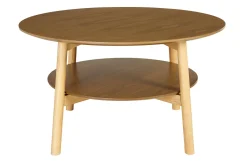 Table basse ronde en bois clair D80 cm MALVA