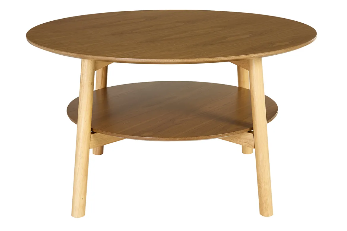Table basse ronde en bois clair D80 cm MALVA