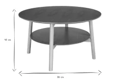 Table basse ronde en bois clair D80 cm MALVA
