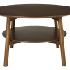 Table basse ronde en bois foncé D80 cm MALVA