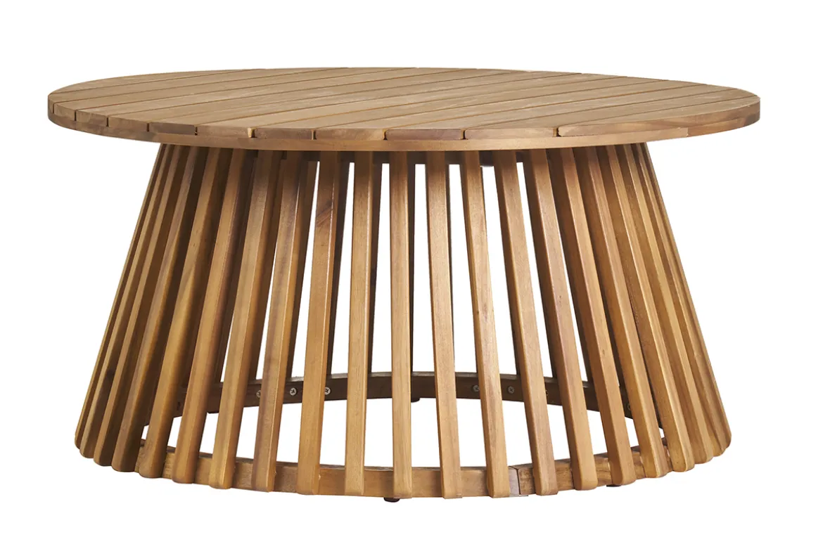 Table basse ronde en bois massif D80 cm - NASSAU