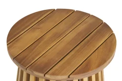 Table basse ronde en bois massif D40 cm - NASSAU