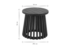 Table basse ronde en bois massif D40 cm - NASSAU