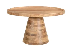 Table basse ronde en bois massif D80 cm MATERA