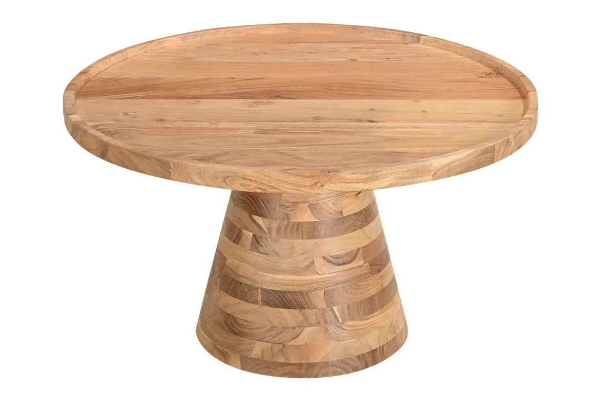 Table basse ronde en bois massif D80 cm MATERA