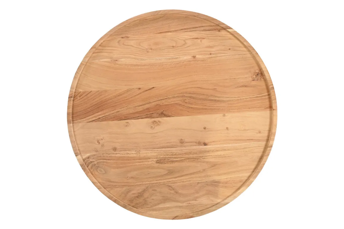 Table basse ronde en bois massif D80 cm MATERA
