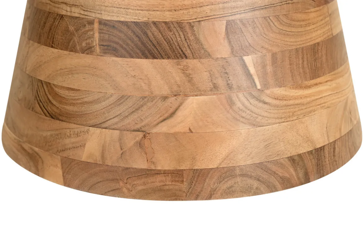 Table basse ronde en bois massif D80 cm MATERA