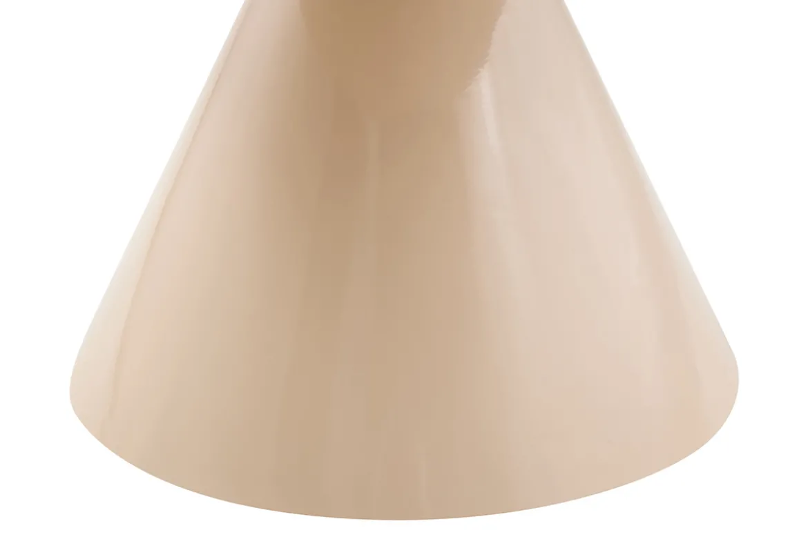 Table basse ronde en métal émaillé beige D59 cm AMINA