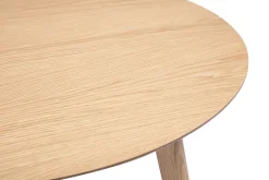Table basse ronde scandinave bois clair chêne D90 cm ORKAD