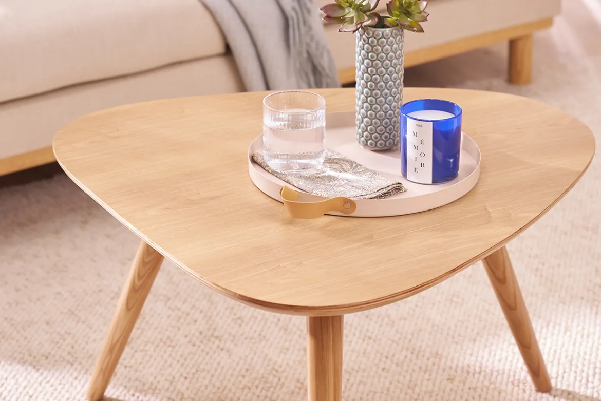 Table basse scandinave bois clair L69 cm ARTIK