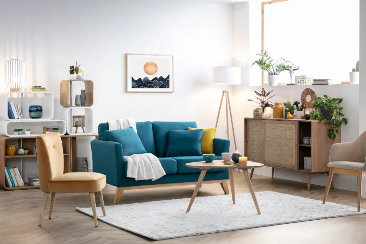 Table basse scandinave bois clair L69 cm ARTIK