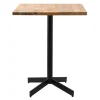 Table bistrot carrée en bois massif et métal noir D60 cm SOPRA