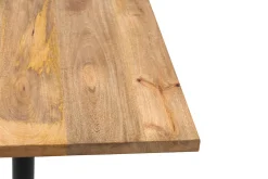 Table bistrot carrée en bois massif et métal noir D60 cm SOPRA