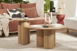 Table d'appoint bois clair L44 cm HOLLEN