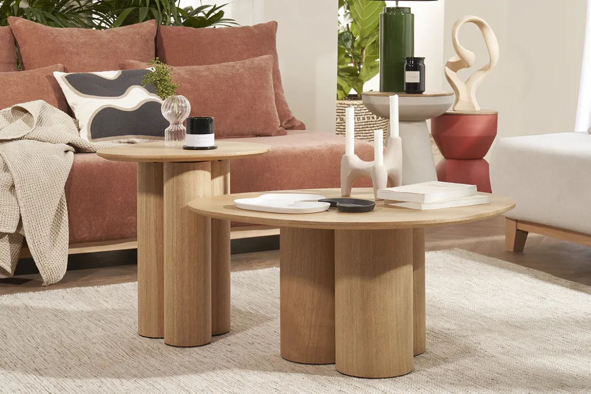 Table d'appoint bois clair L44 cm HOLLEN