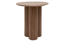 Table d'appoint design bois foncé noyer L44 cm HOLLEN