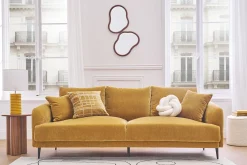 Table d'appoint design bois foncé noyer L44 cm HOLLEN