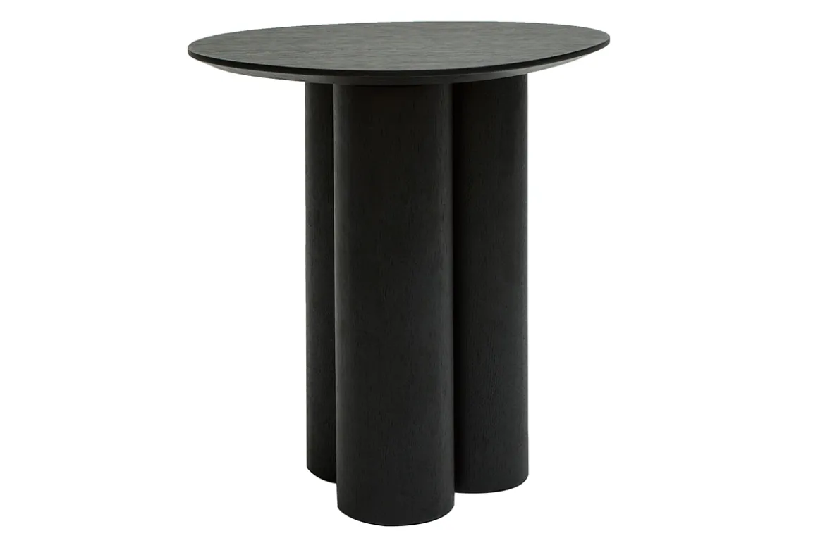 Table d'appoint design bois noir L44 cm HOLLEN
