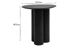Table d'appoint design bois noir L44 cm HOLLEN