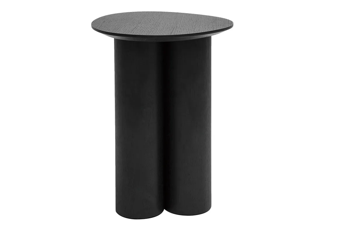 Table d'appoint design bois noir L44 cm HOLLEN