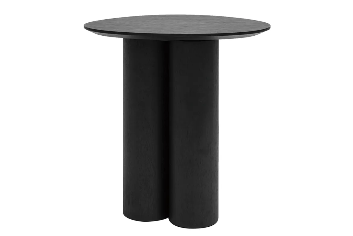 Table d'appoint design bois noir L44 cm HOLLEN