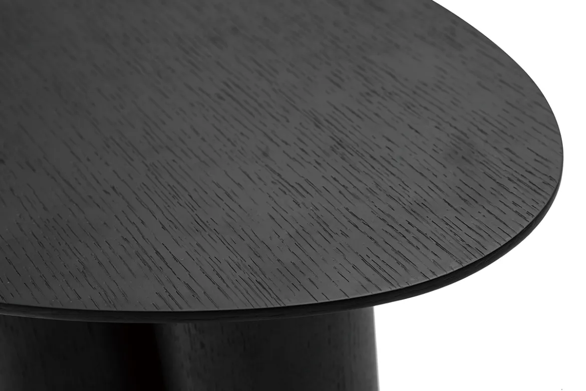Table d'appoint design bois noir L44 cm HOLLEN