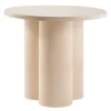 Table d'appoint design en métal émaillé beige D51 cm ZELIE