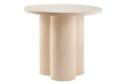 Table d'appoint design en métal émaillé beige D51 cm ZELIE