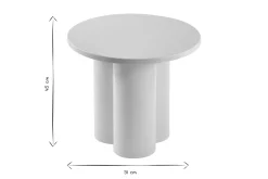 Table d'appoint design en métal émaillé beige D51 cm ZELIE