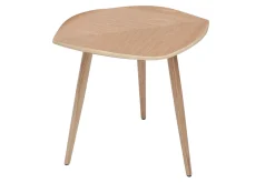 Table d'appoint forme de feuille bois clair L60 cm PHYLL
