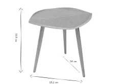Table d'appoint forme de feuille bois clair L60 cm PHYLL